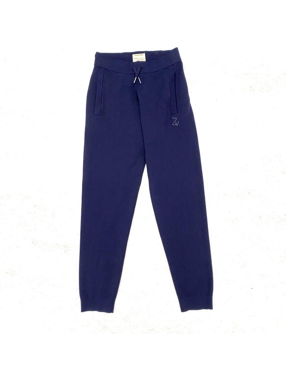 Zadig & Voltaire Womens Small Knit Nick Sweat Pants Joggers Navy Running Gym
